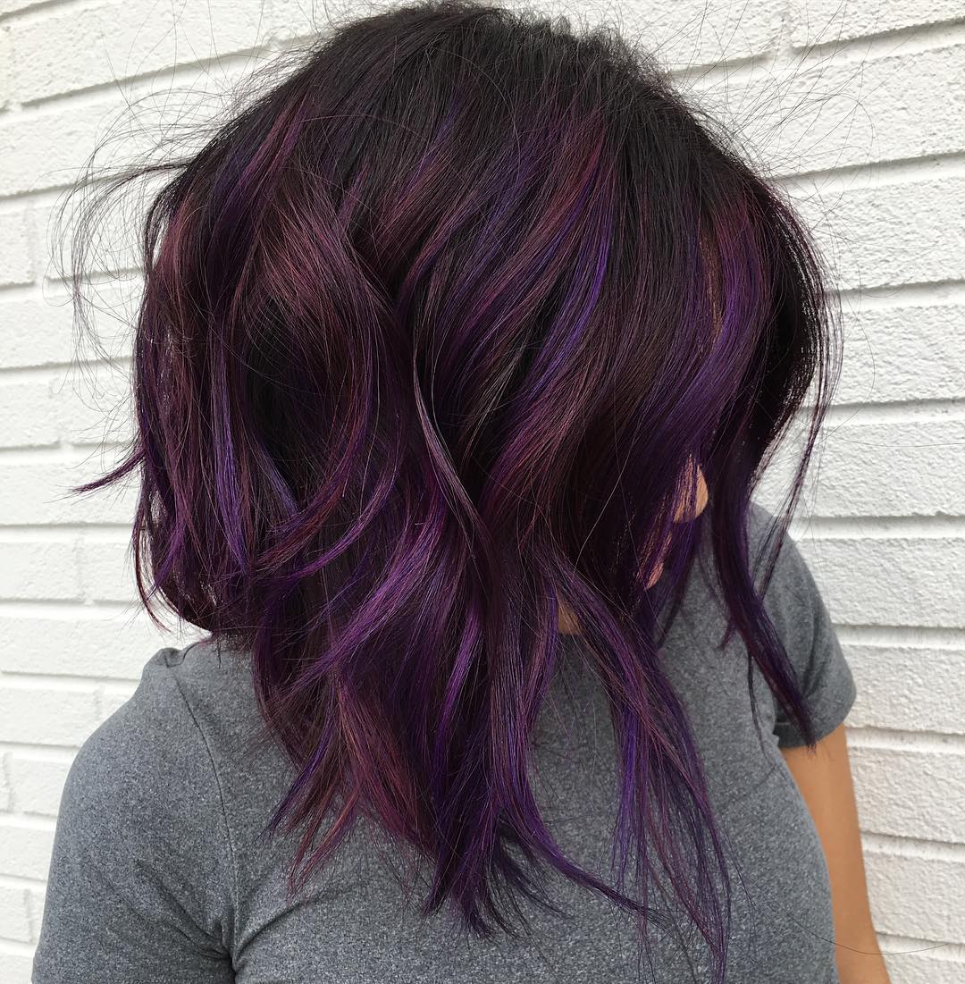 Medium Length Angled Bob Haircut for Thick Hair