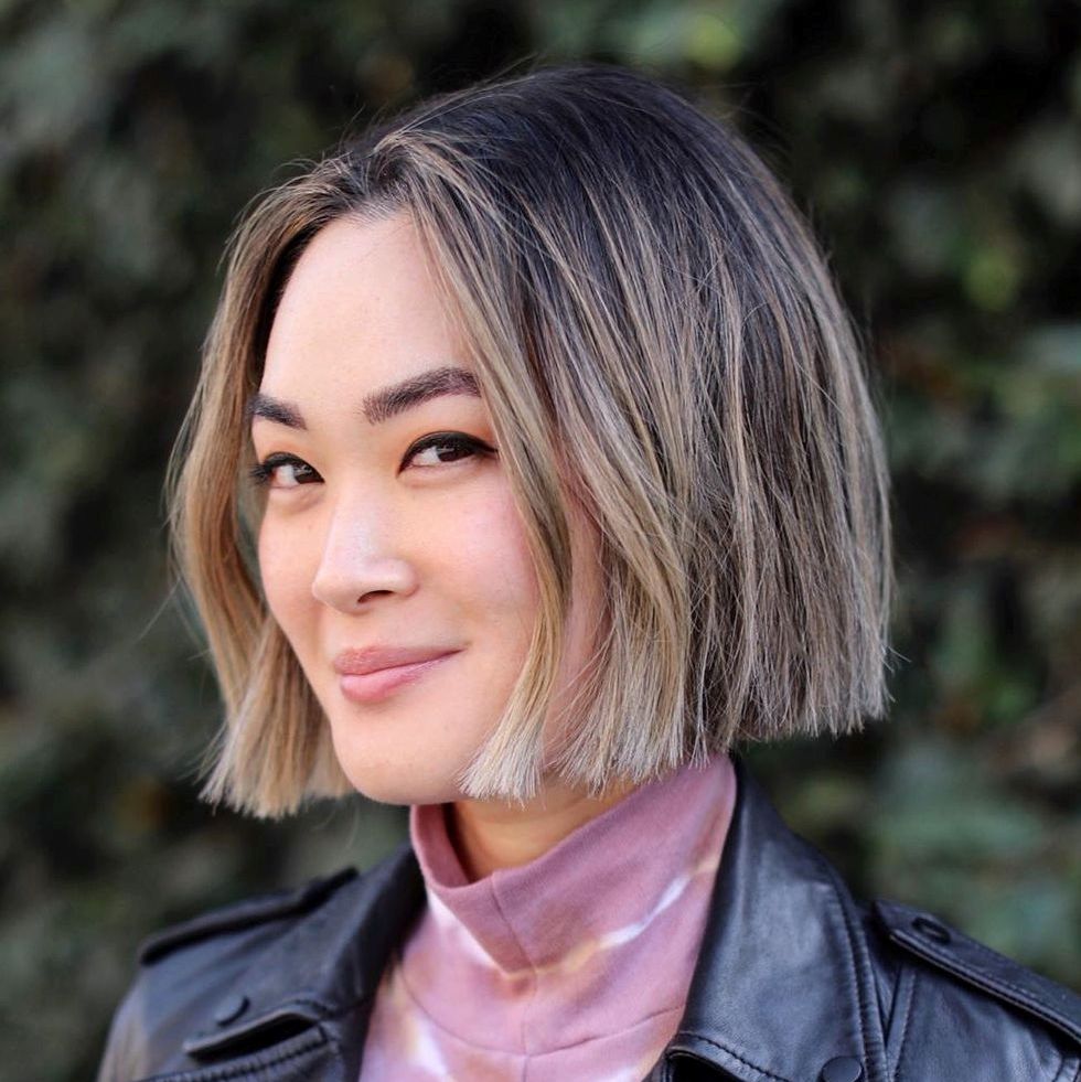 Edgy Straight Chin-Length Bob