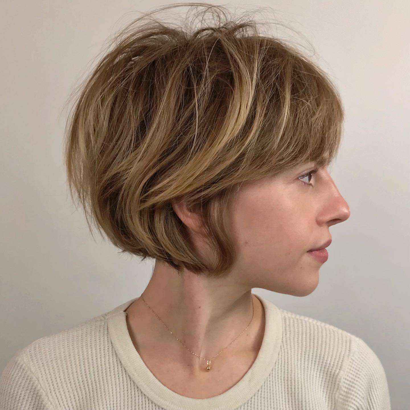 Chin-Length Fluffy Bob