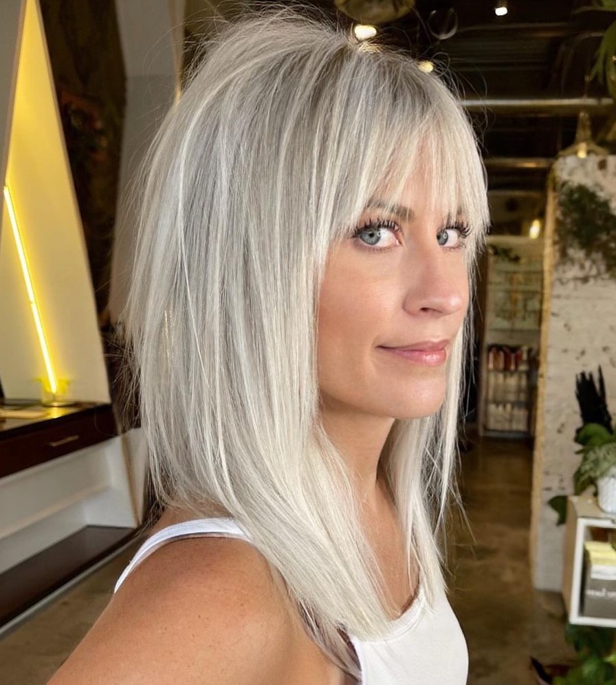 Medium Wispy Hair with Bangs