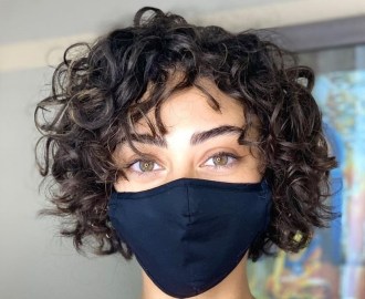Curly Wavy Messy Bob