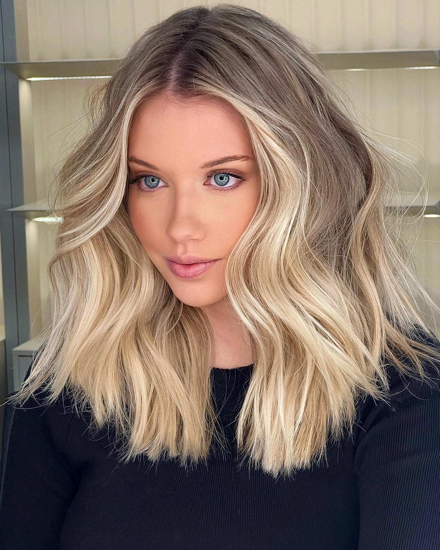 Shoulder-Length Textured Haircut
