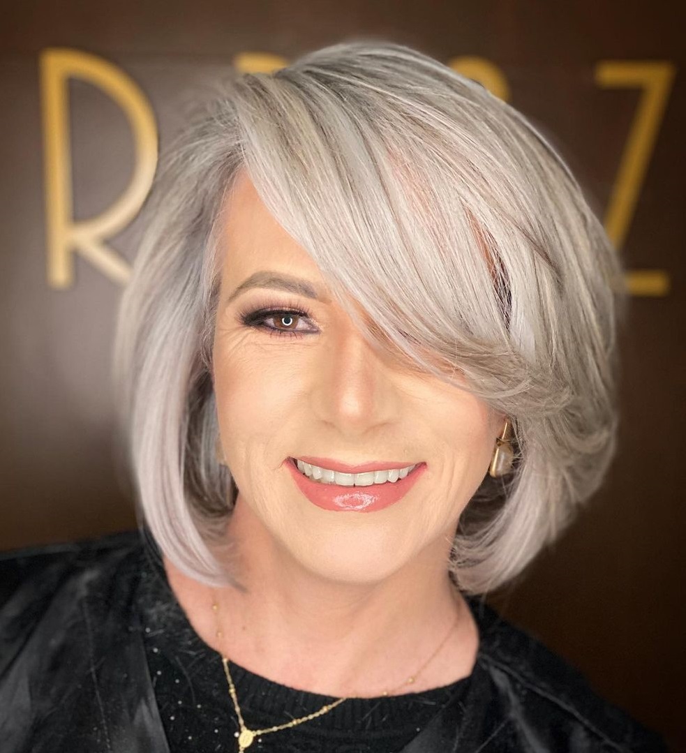 Current Silver Bob for Thin Hair