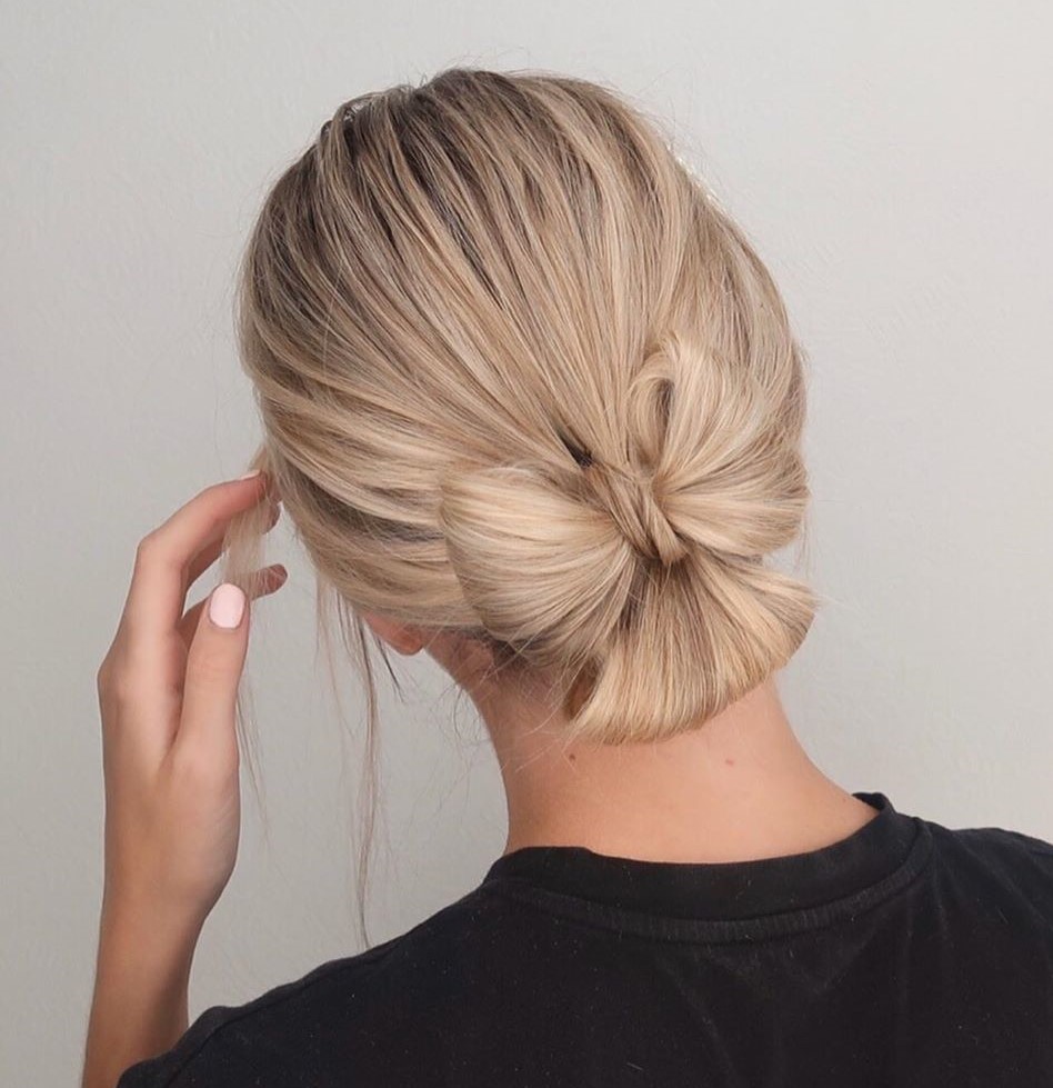 Trendy Bow Updo from Low Ponytail