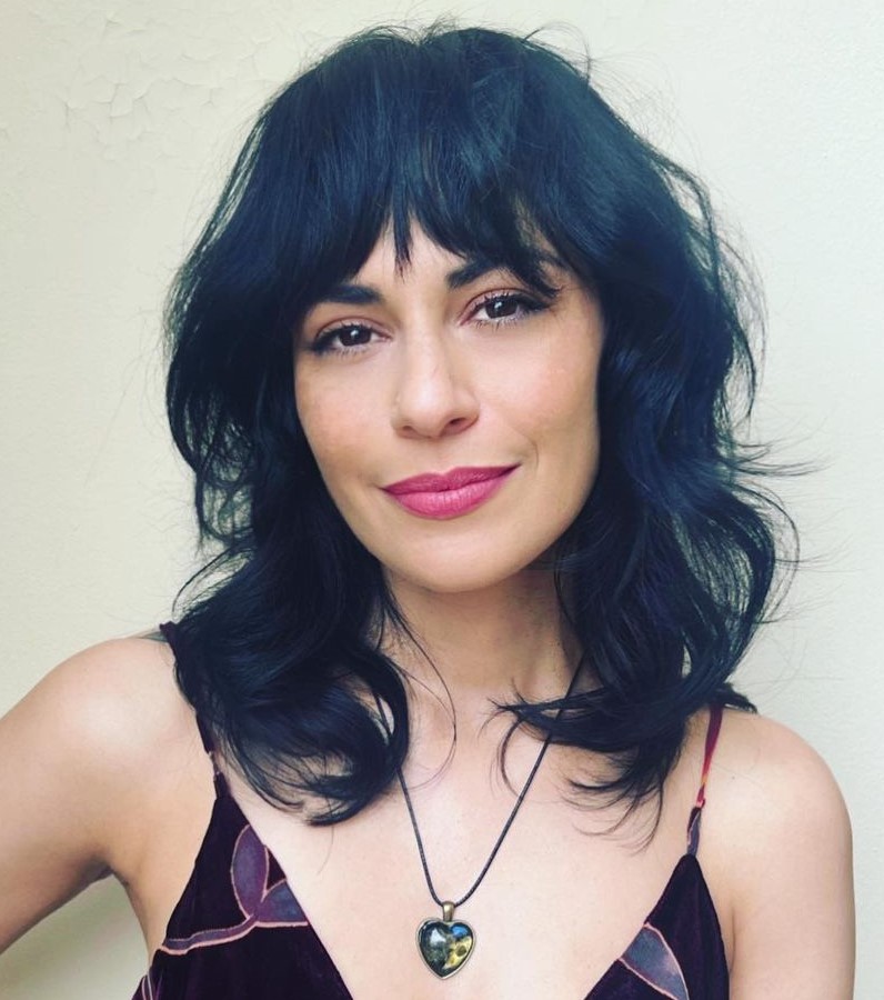 Shoulder-Length Shag with Bangs