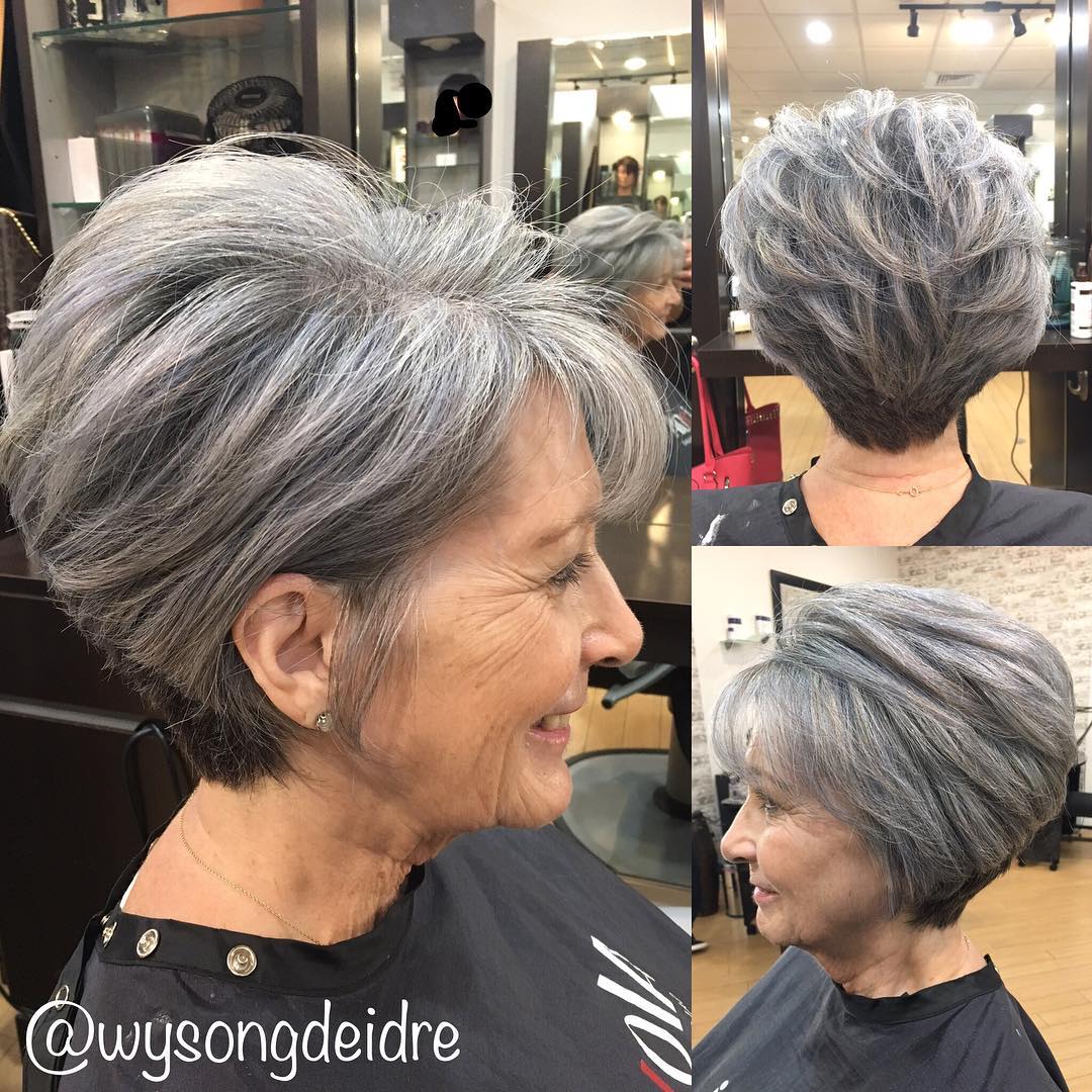 Voluminous Gray Pixie