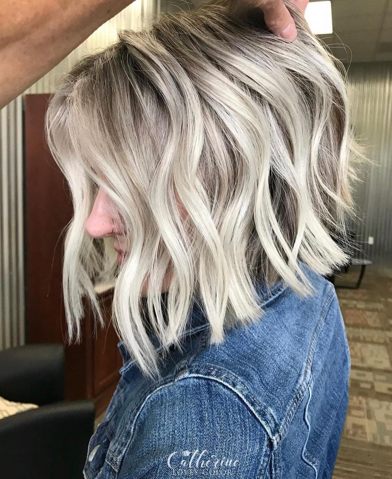 Cool Choppy Lob for Blondes