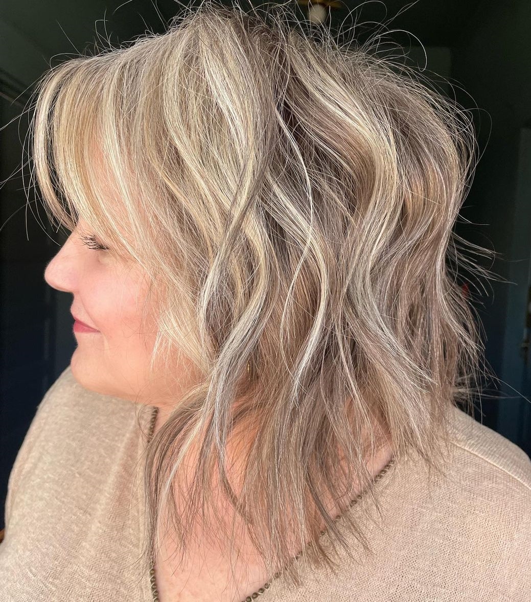 Light Brown and Blonde Balayage for Gray Hair