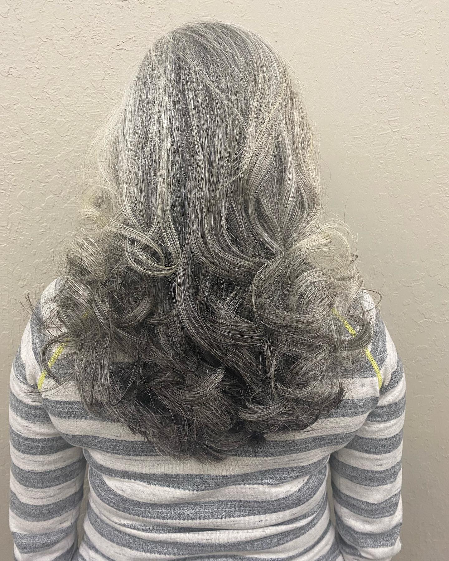 Long Gray Ombre Hair