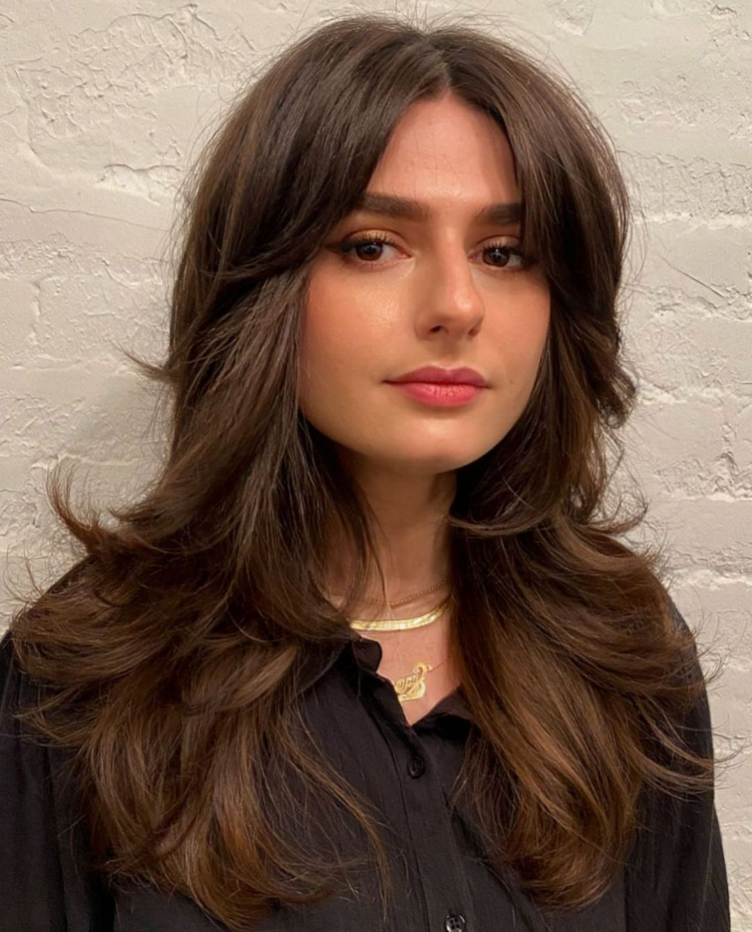 Round Face and Long Hair with Layers