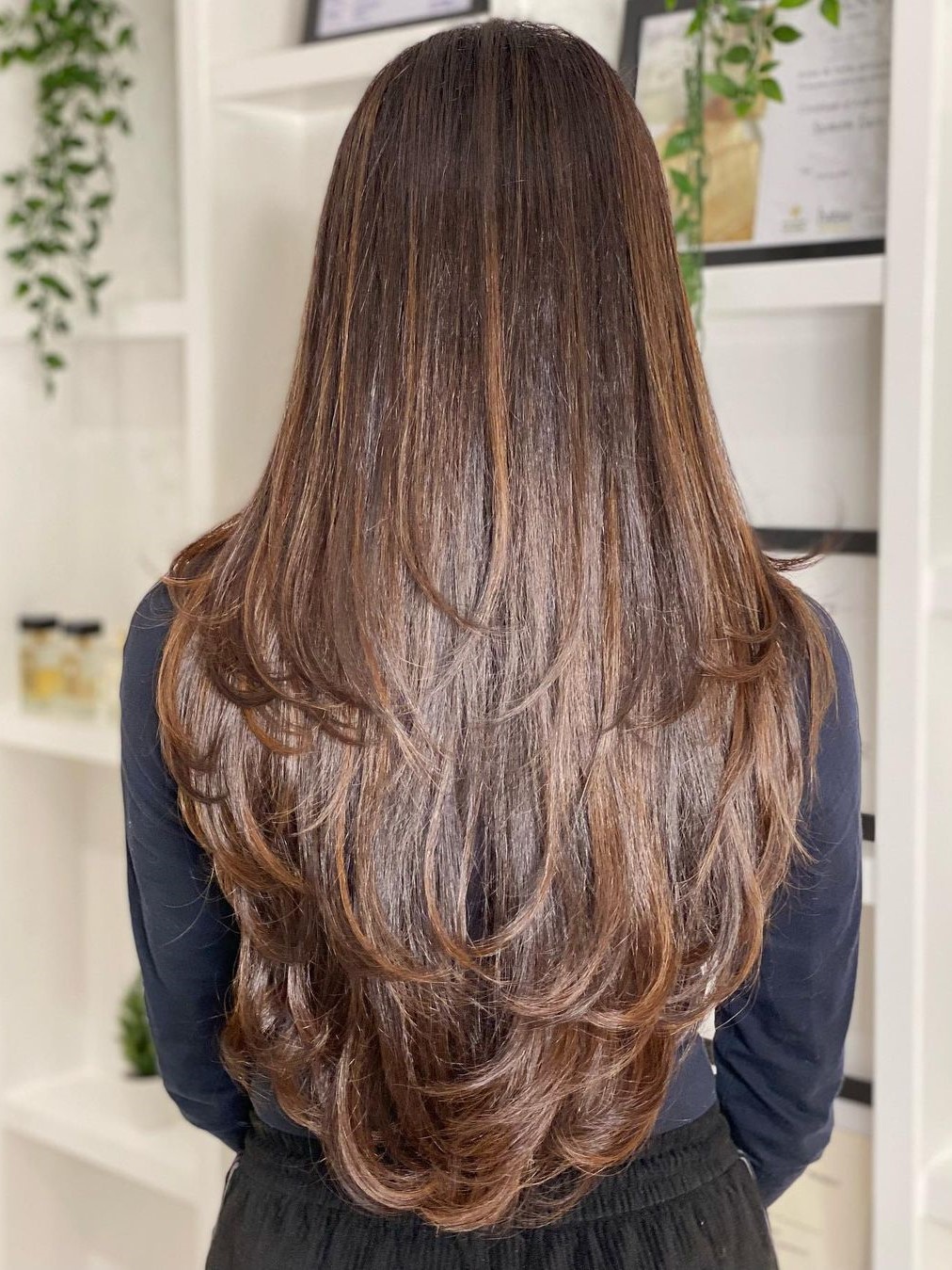 Three-Tier Layered Cut for Long Hair