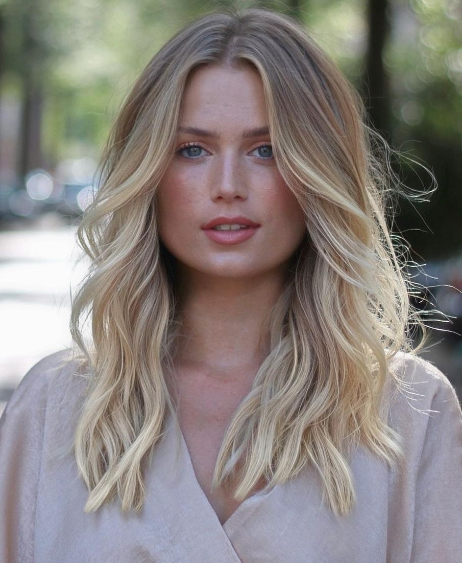 Square Face and Long Hairstyle with Layers