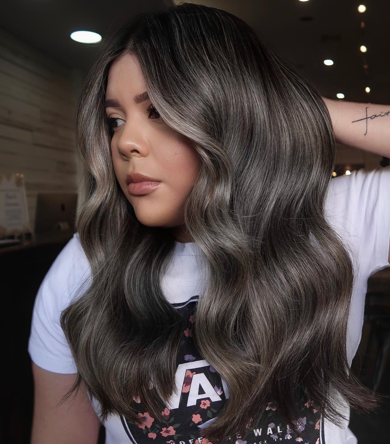 Dark Brown Hair with Smoky Highlights