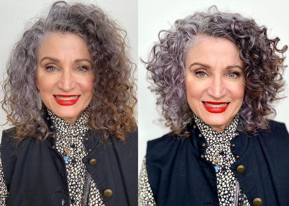 Before and After Gray Rezo Cut