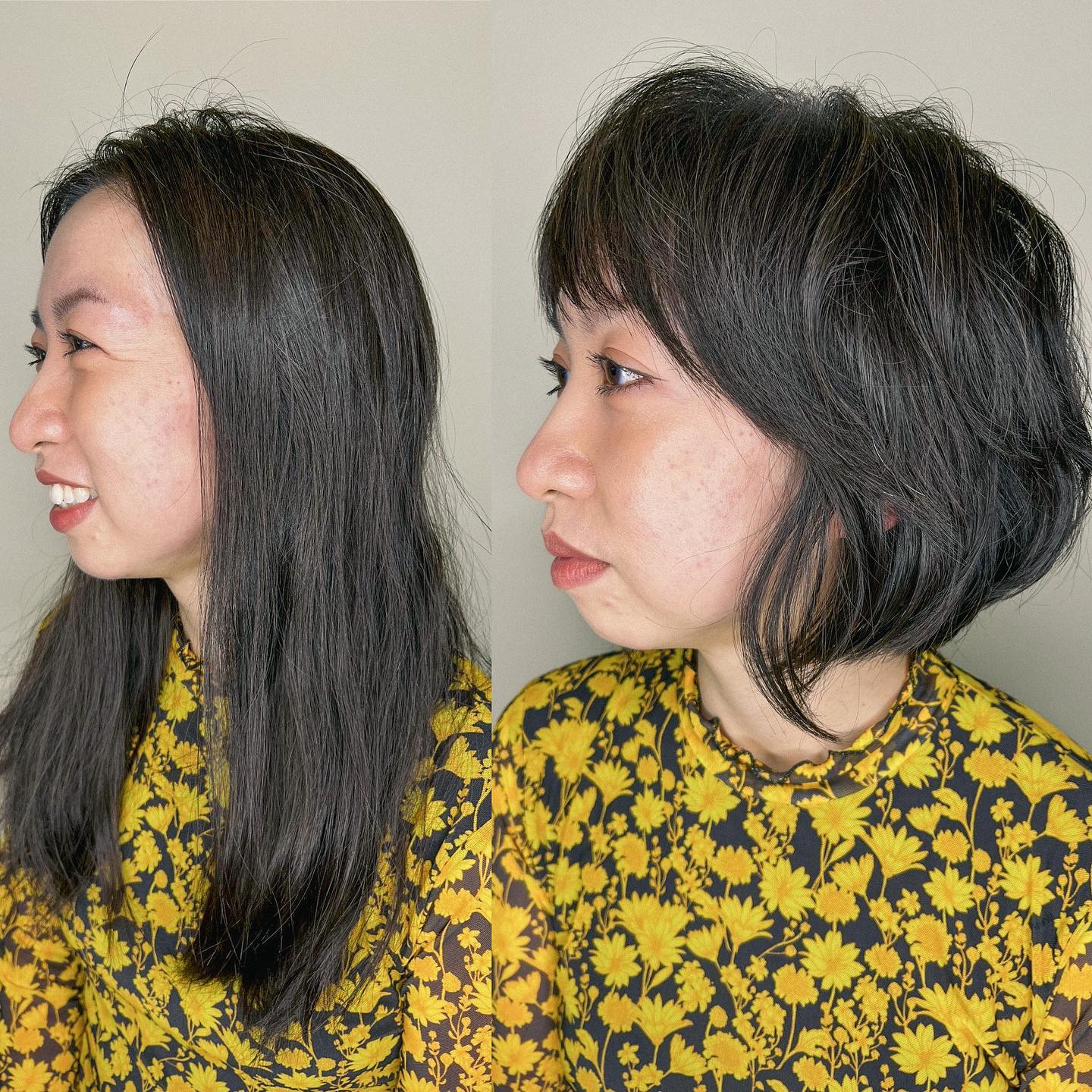 Round Face Tousled Bob Makeover