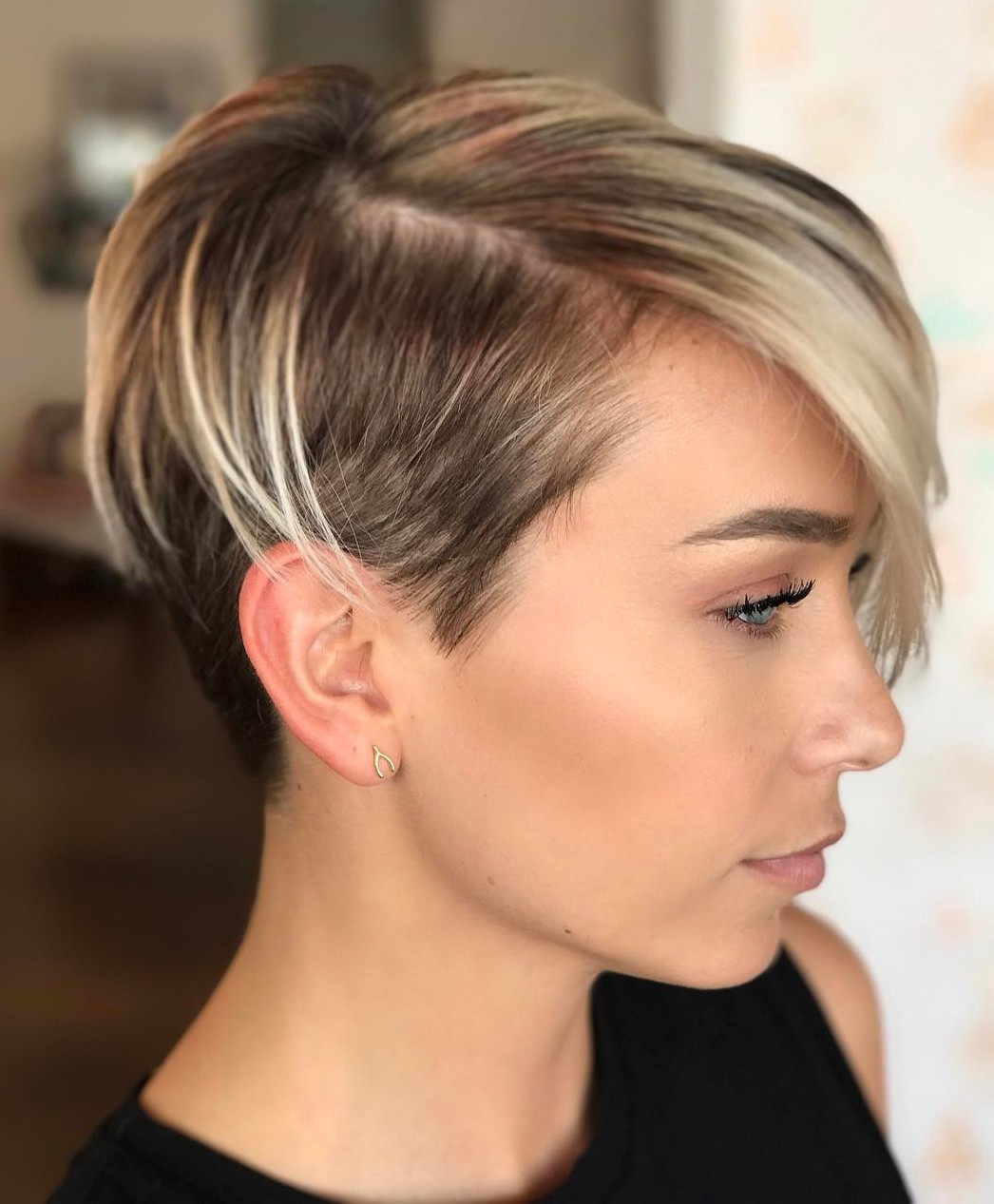 Short Asymmetrical Pixie with Side and Back Undercut