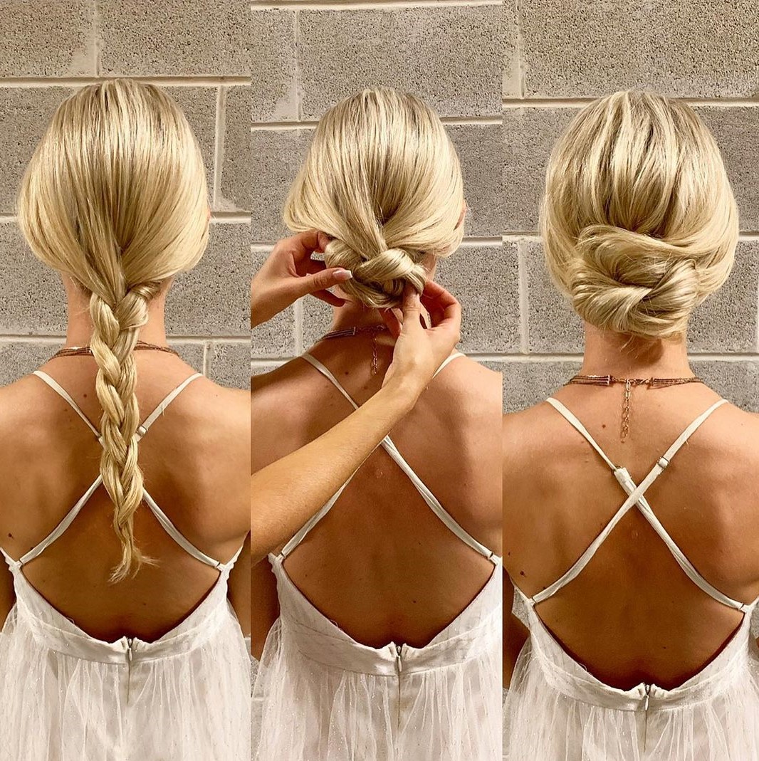 Simple Formal low Updo for Long Hair