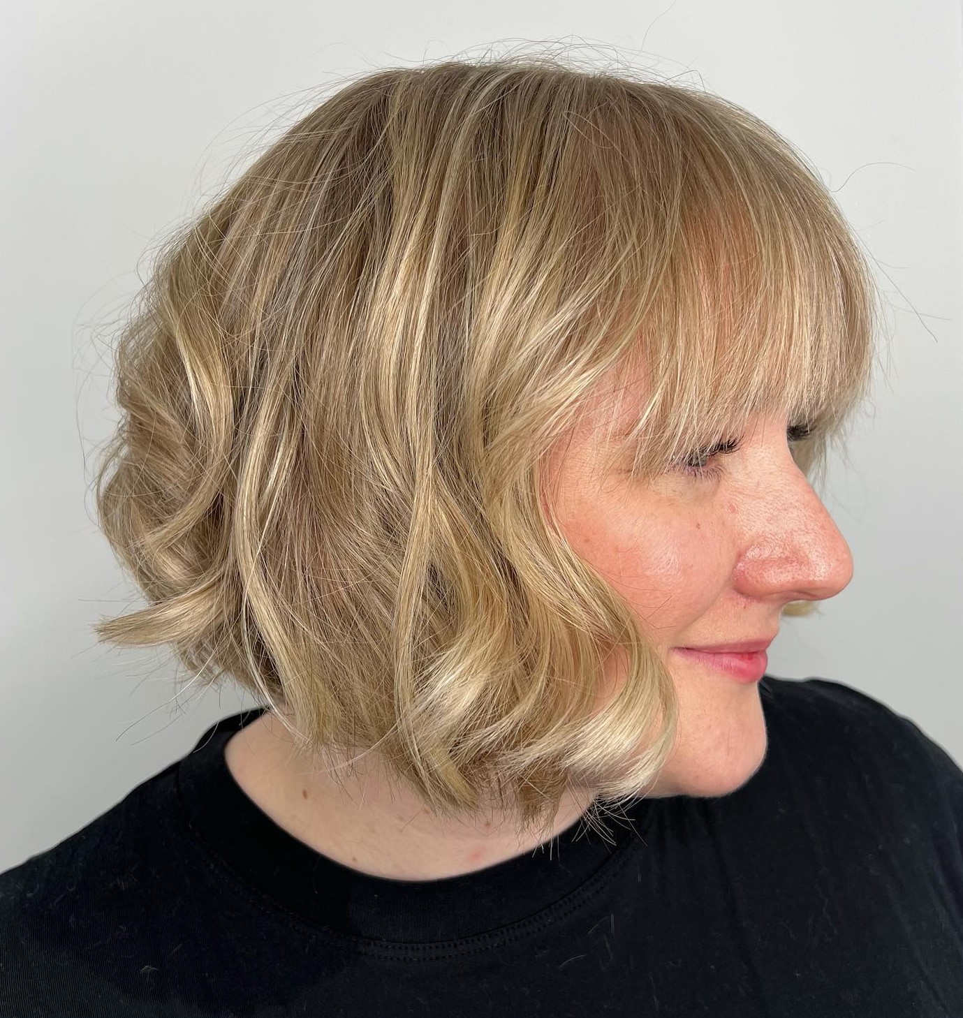 Plus-Size Bob with Bangs