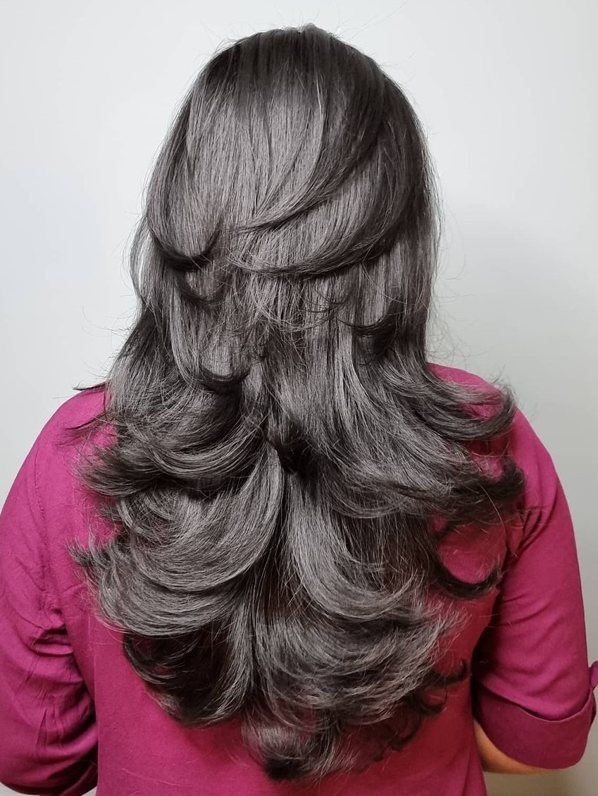 Long Choppy Cut for Thick Hair