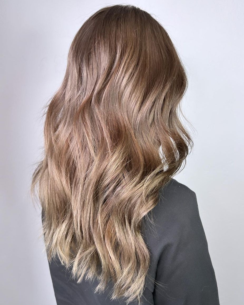 Light Warm Mushroom Hair Color Idea