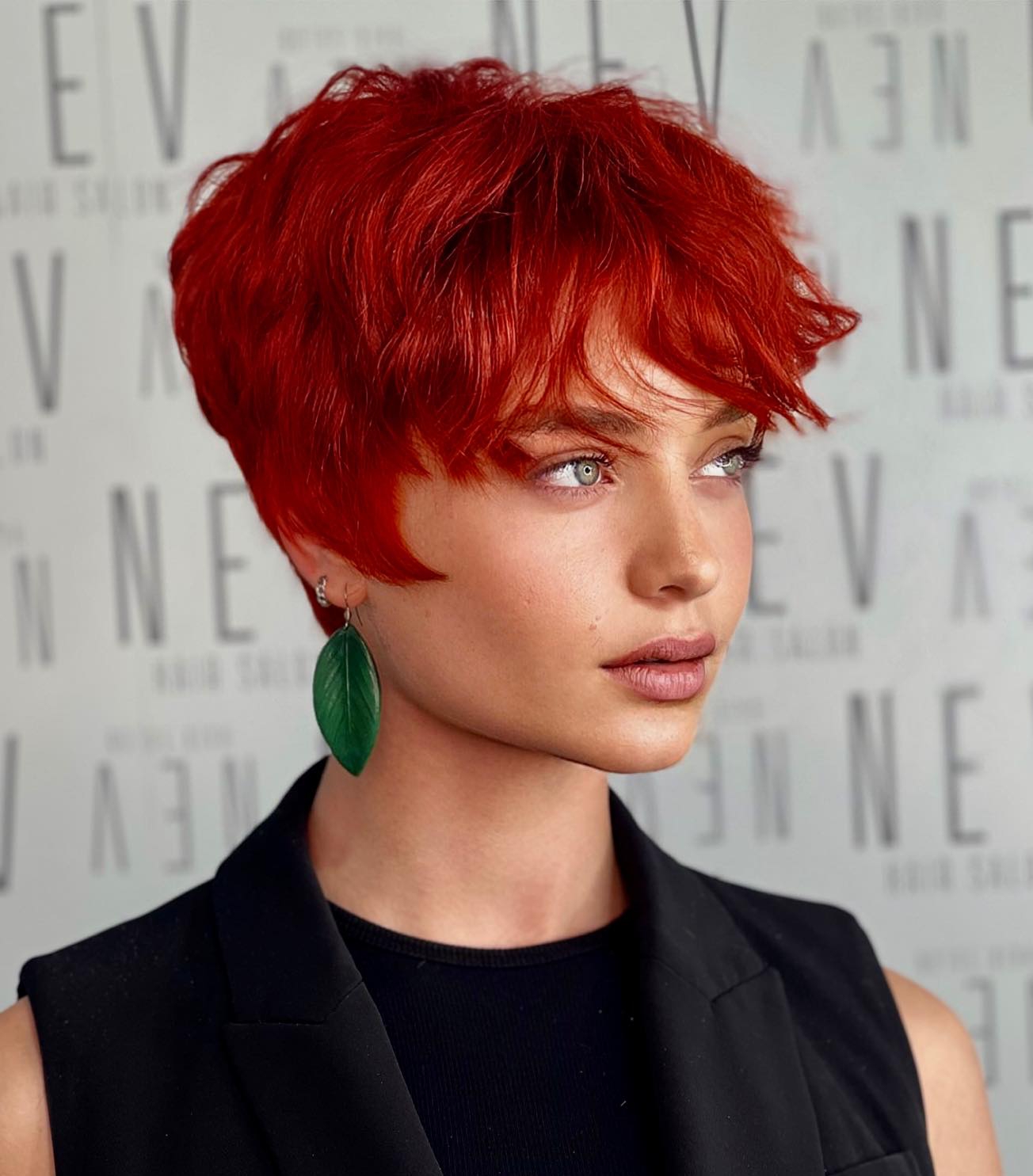 Striking Fluffy Pixie Cut