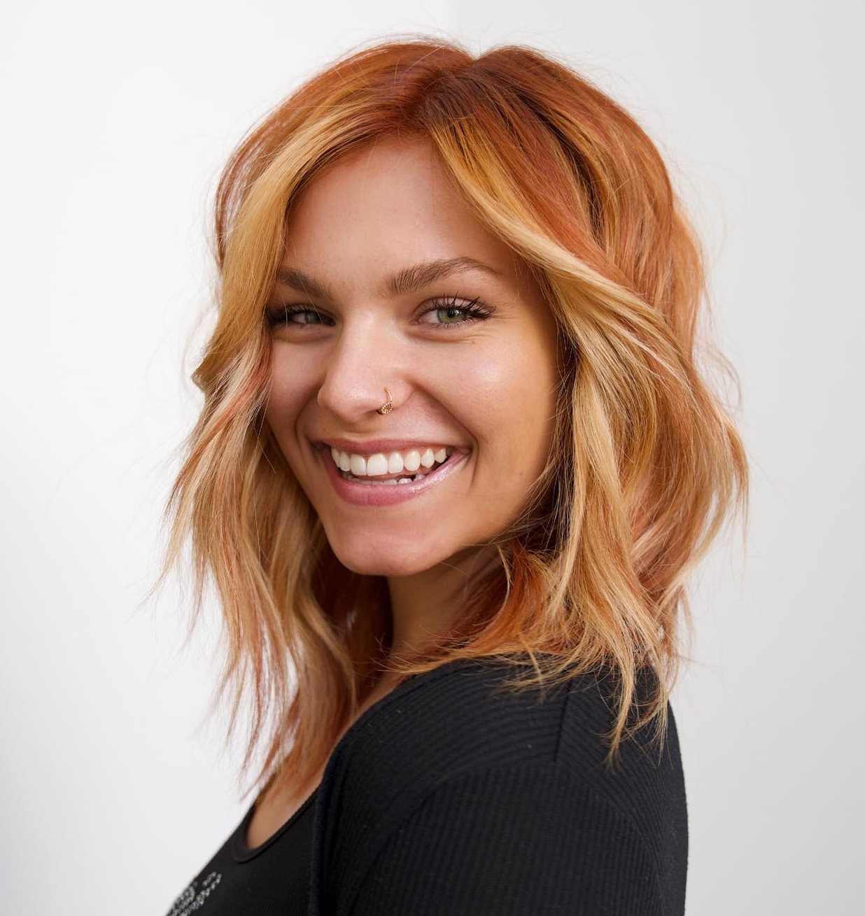 Red Hair with Strawberry Money Pieces