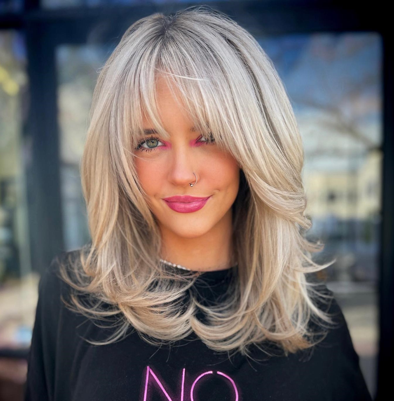 Below-the-Shoulders Haircut with Swoopy Layers