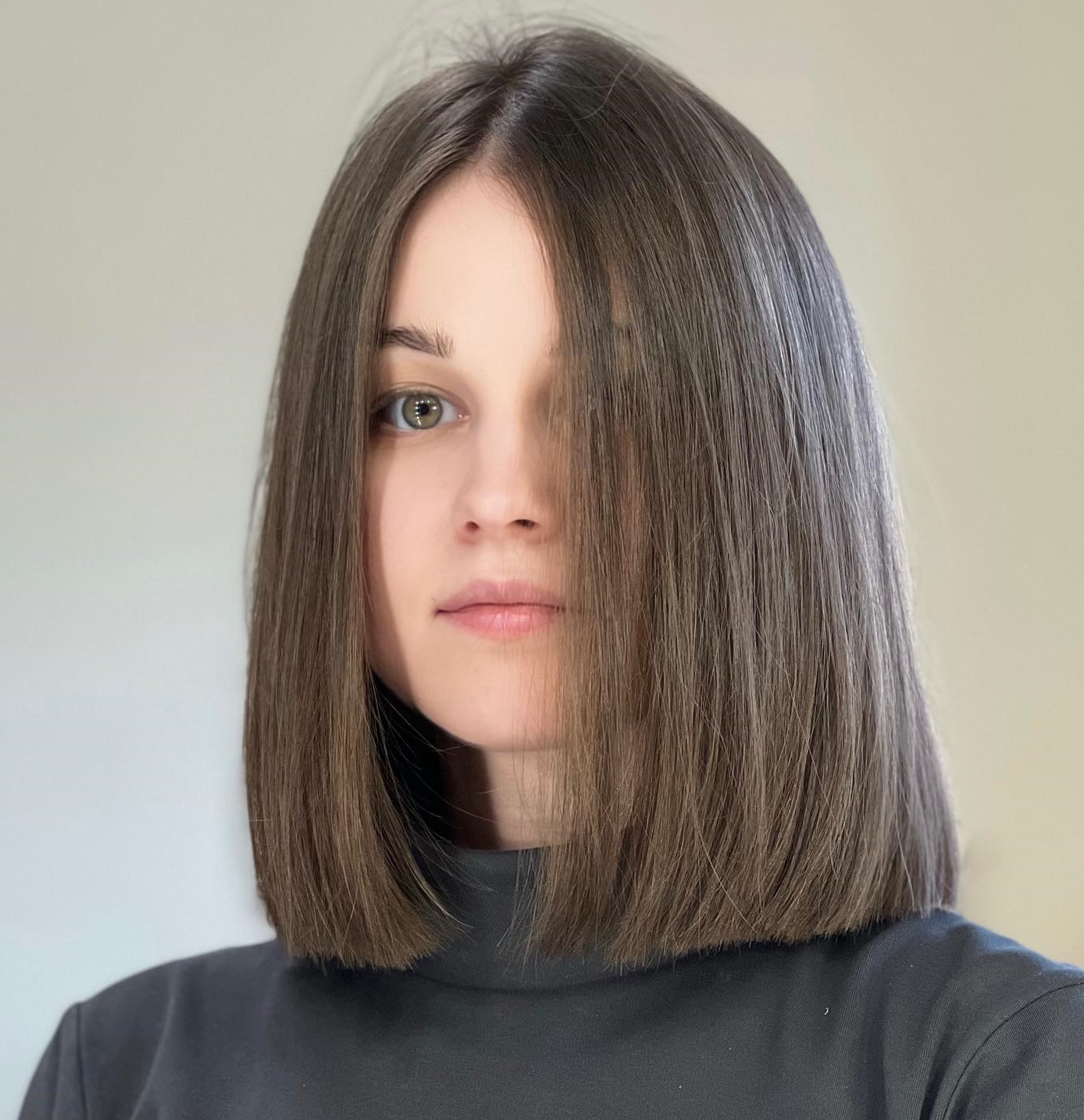 Lob with Blunt Ends for Thick Hair