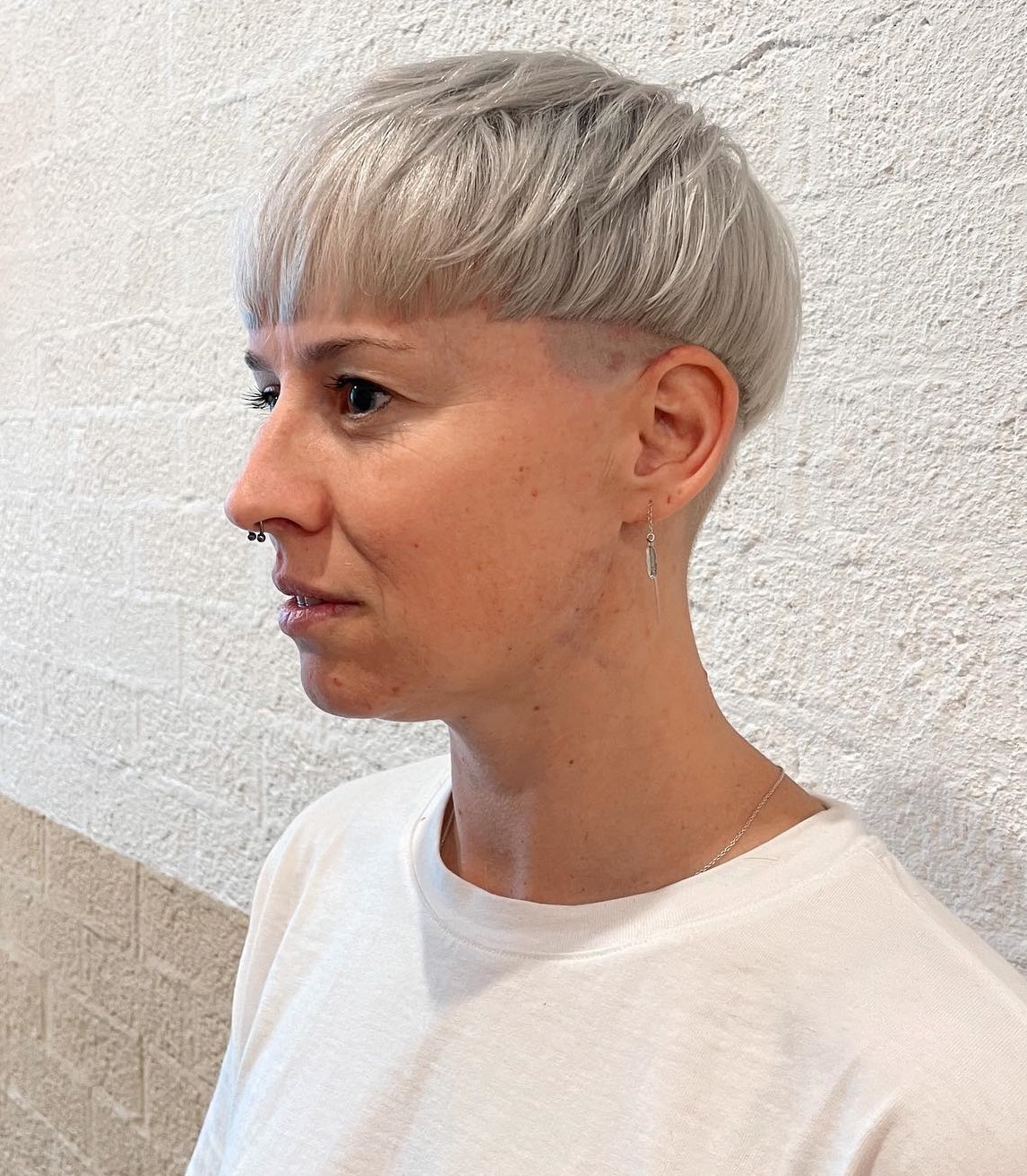 Undercut Mushroom Cut with Chunky Layers