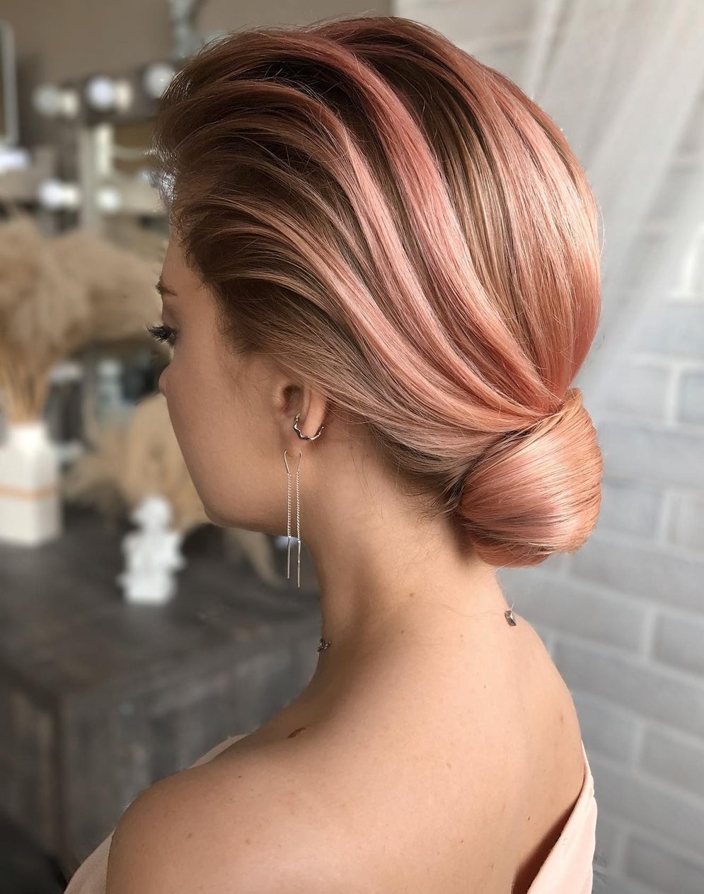 3D Sculptured Sleek Bun Updo