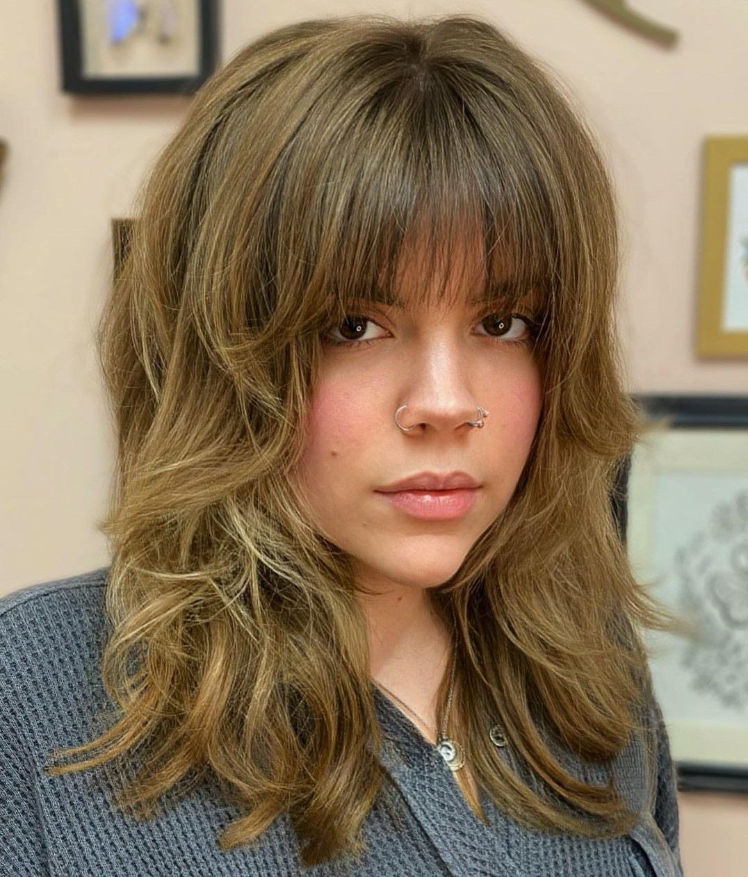 Cute Shag with Straight Bangs