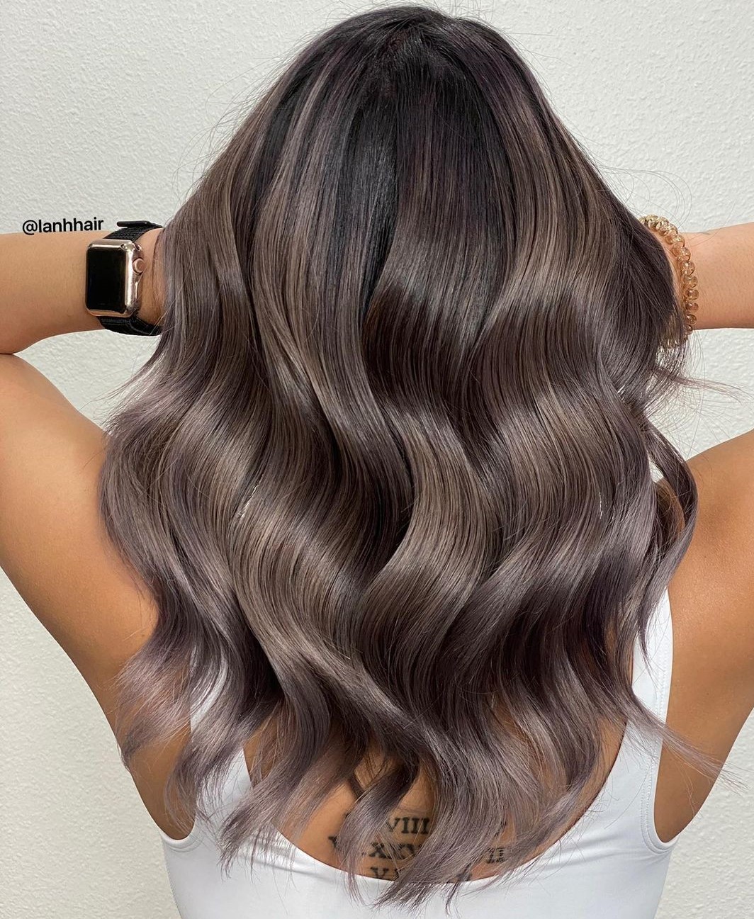 Mushroom Highlights for Dark Ash Brown Hair