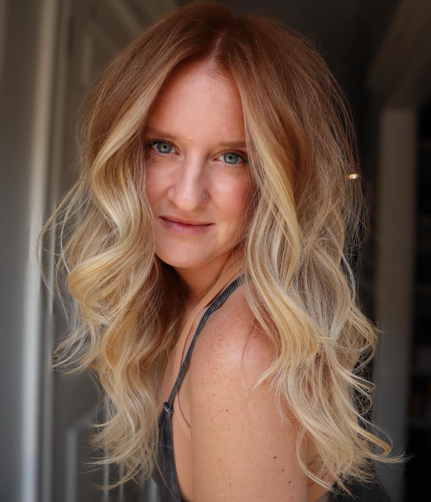 Blonde Hair with Strawberry Roots