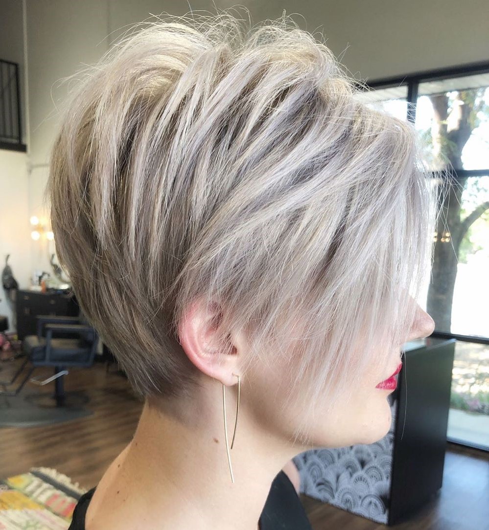 Tapered Long Pixie Haircut for Straight Hair