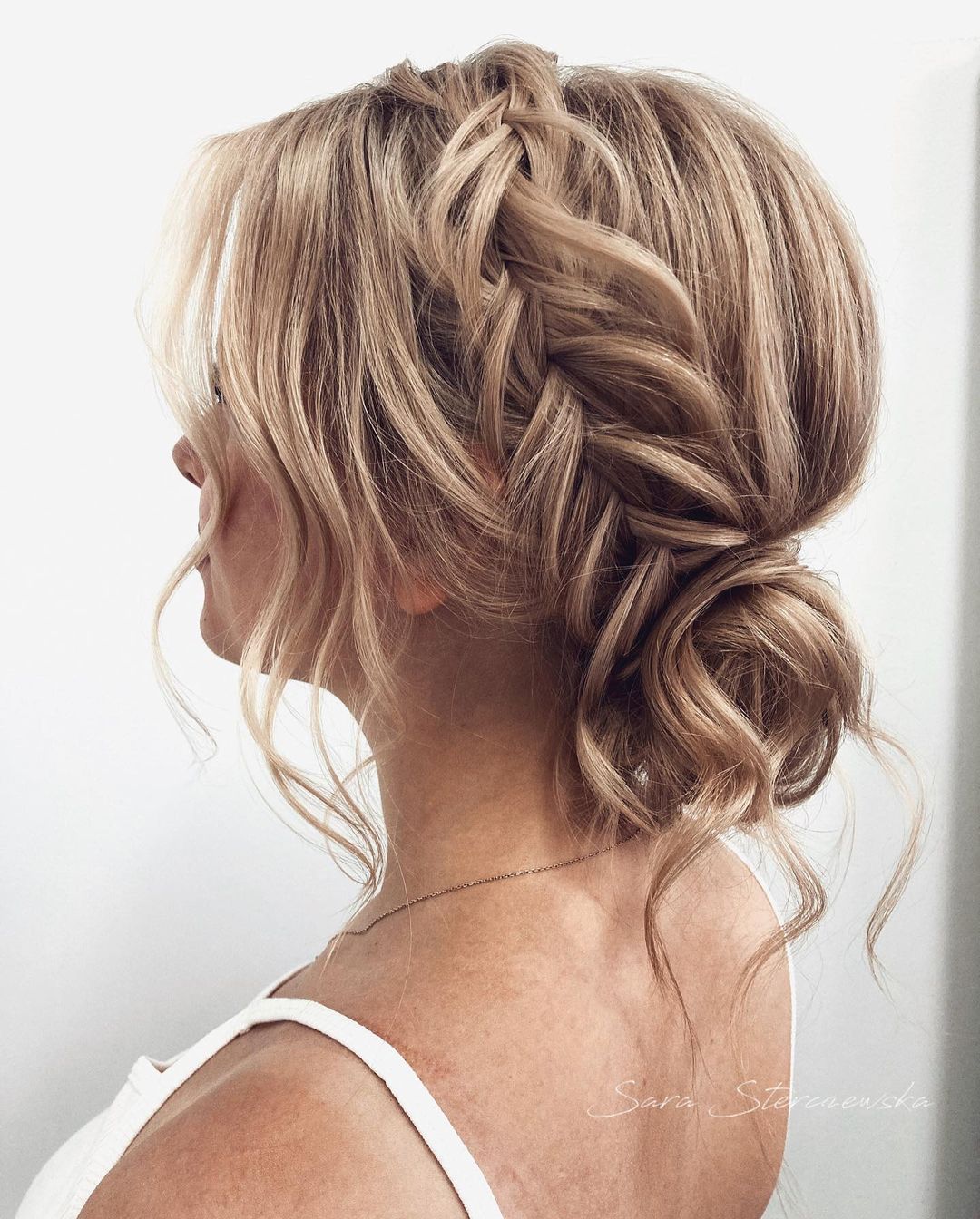Loose Braided Bun Updo