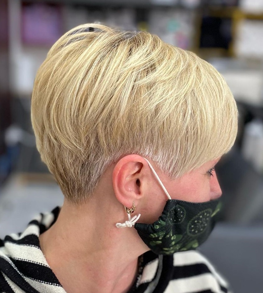 Cute Blonde Tapered Pixie