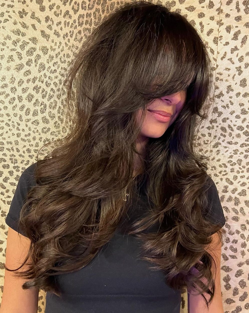 Long Hair with Long Layers and Bangs