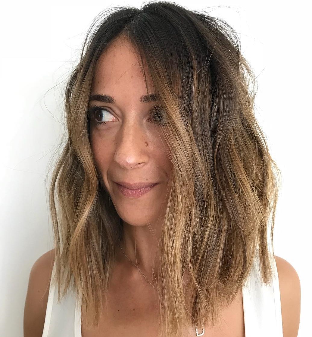 Medium Tousled Haircut for Long Faces