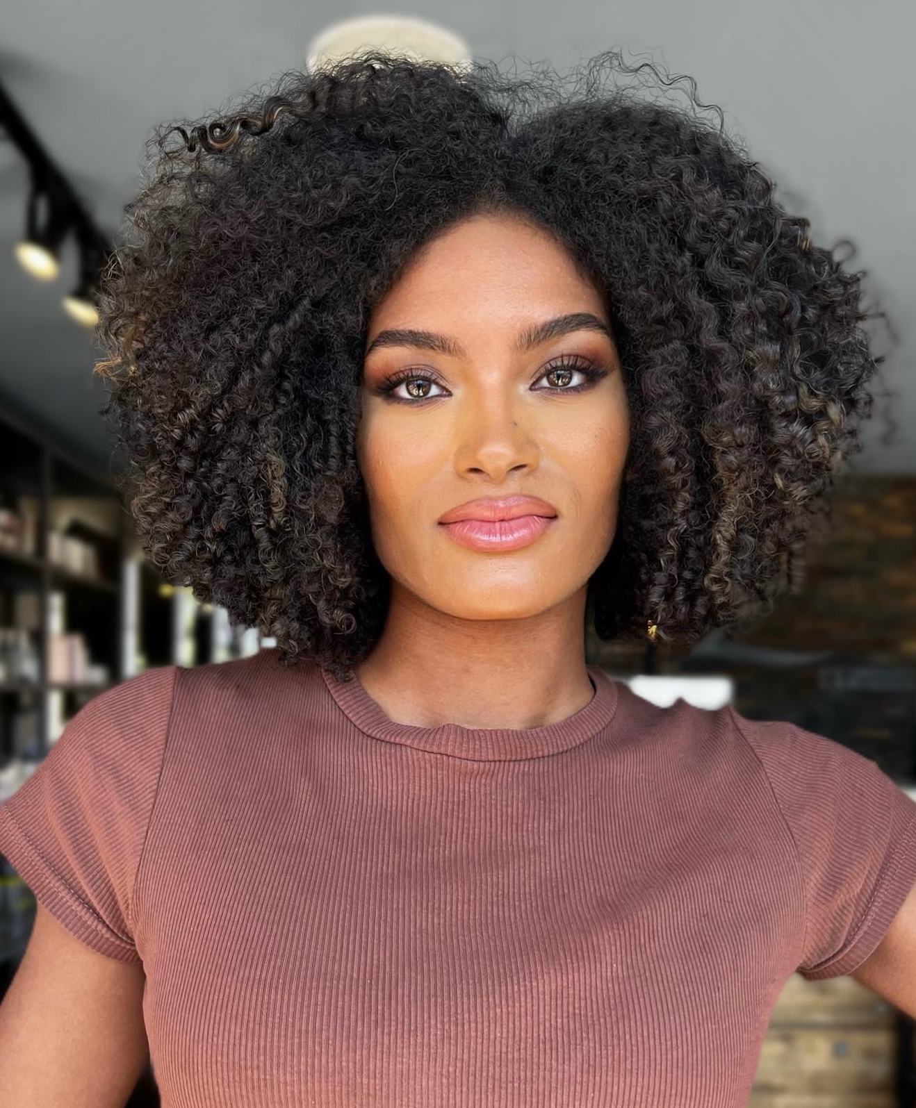 Thick Fluffy Afro Hairstyle