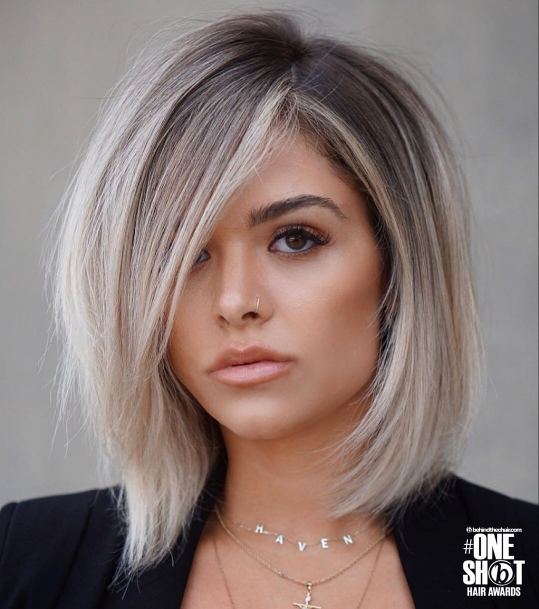 Thick Feathered Shoulder-Length Bob