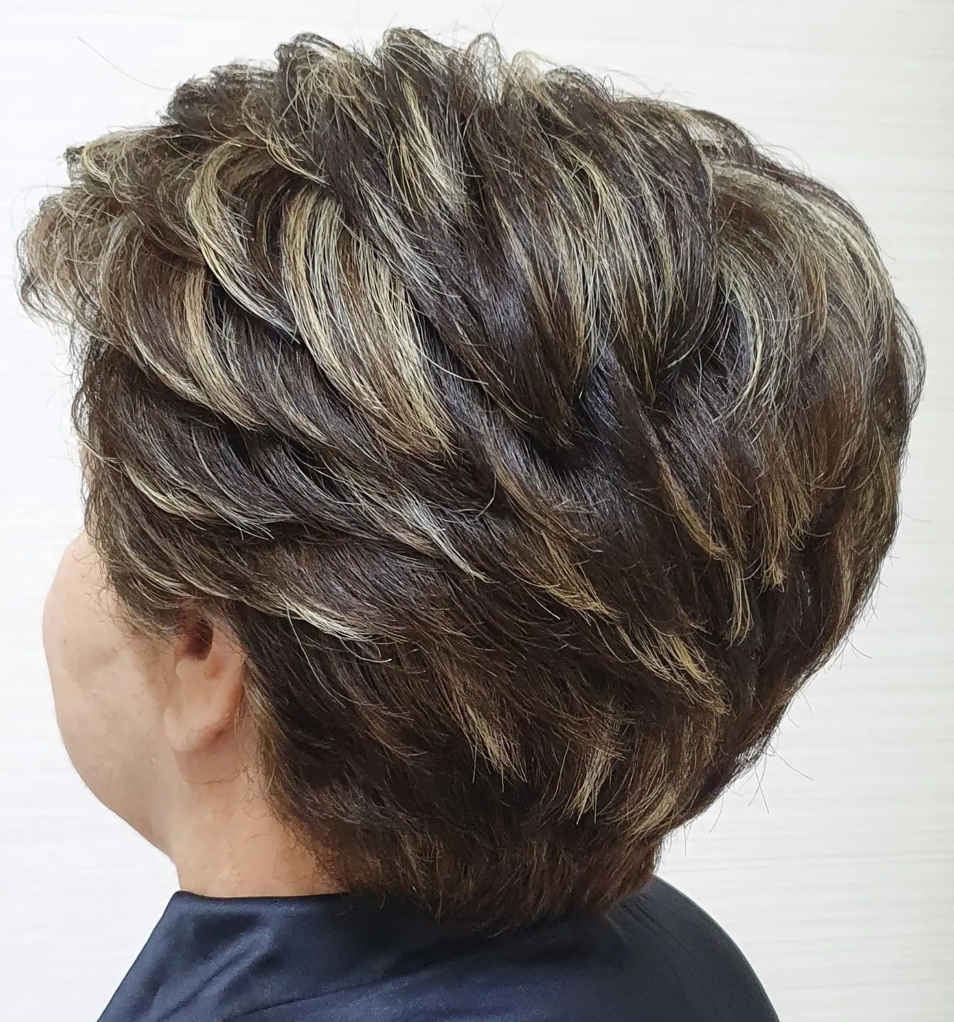 Thick Layered Pixie for Large Women