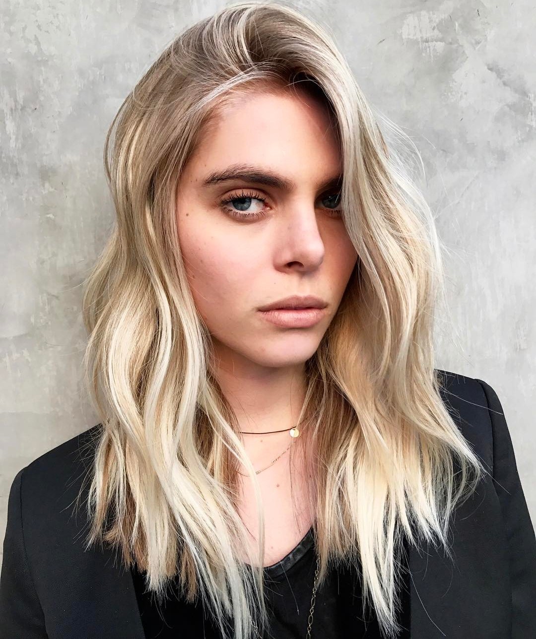 Medium Choppy Blonde Hairstyle