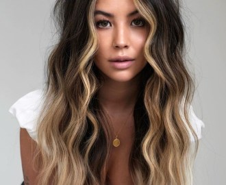 Blonde Money Piece Balayage for Black Hair