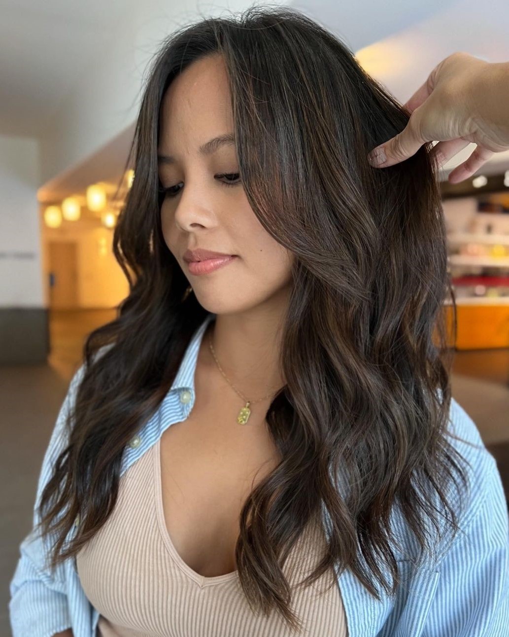 Long Blended Bangs for Long Hair