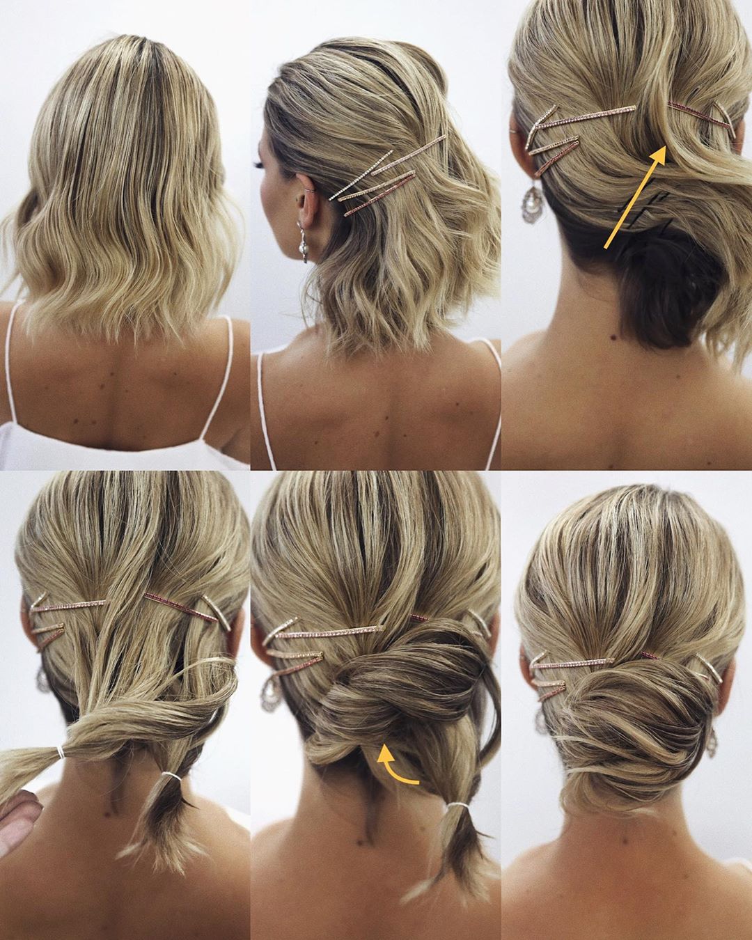 Simple Low Bun for Short Hair