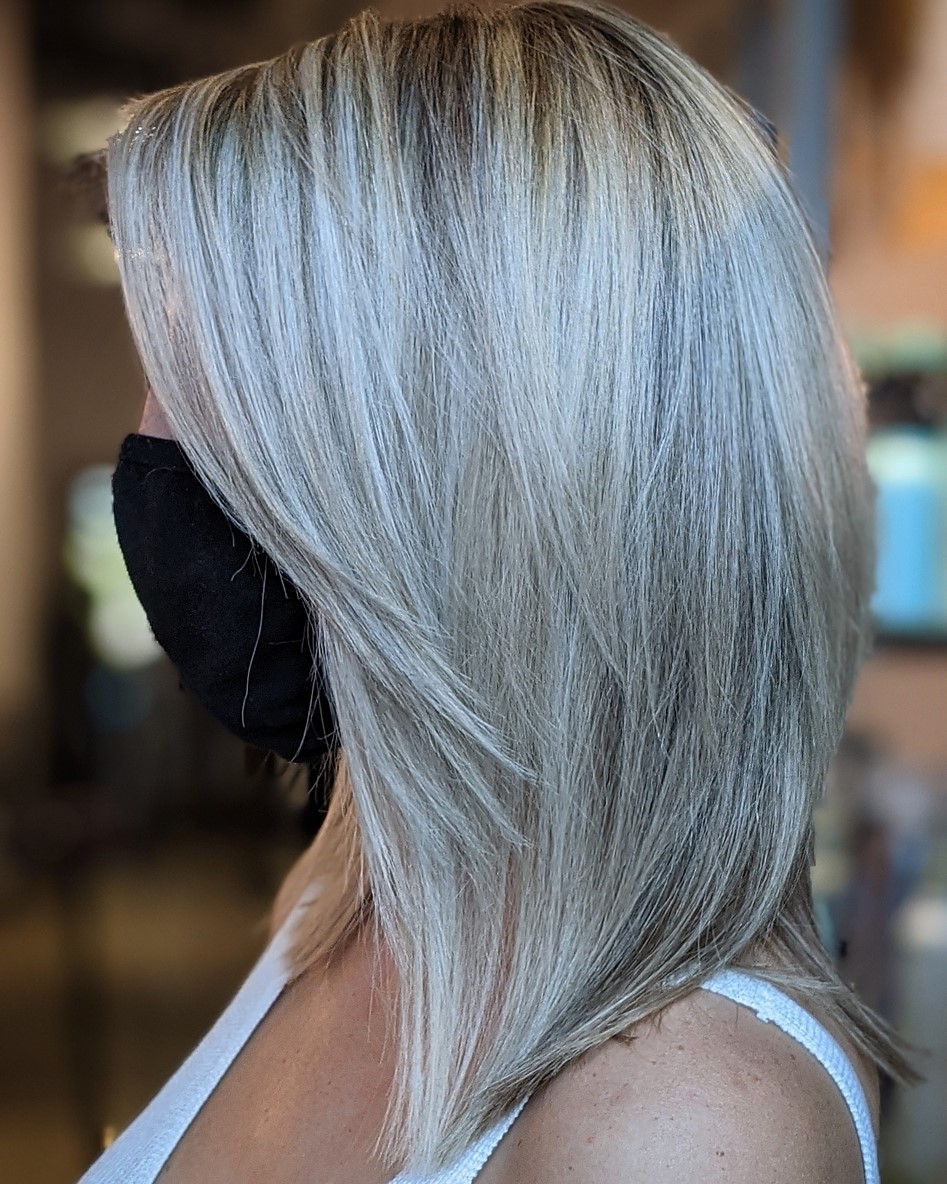 Gray Hair with White Highlights
