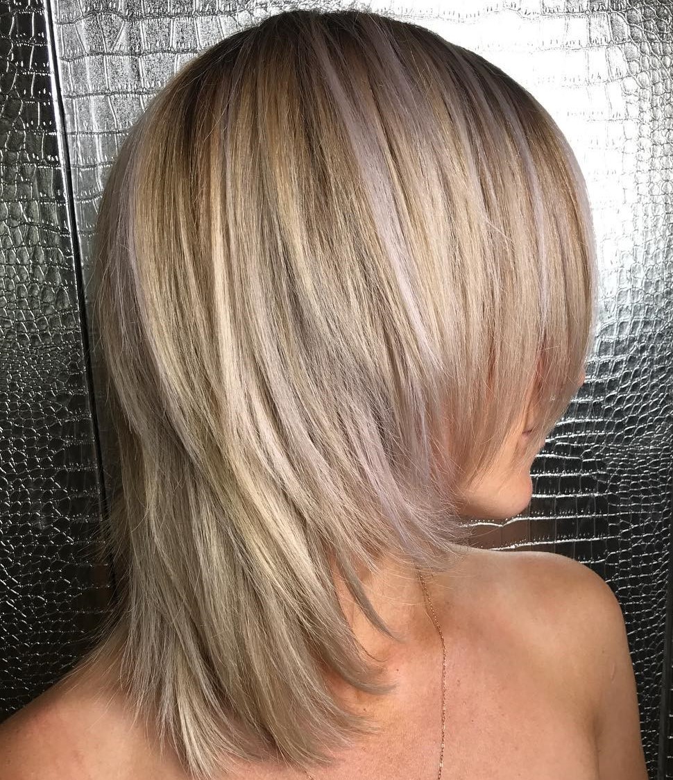 Blonde Straight Shaggy Cut
