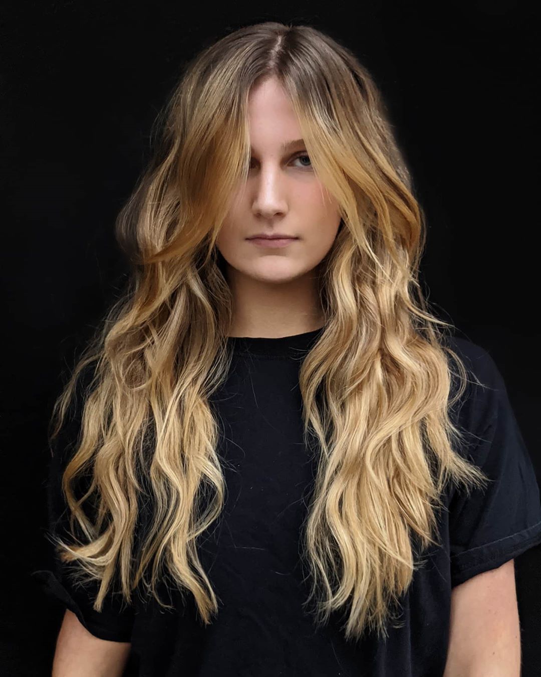 Long Bangs for Long Wavy Hair
