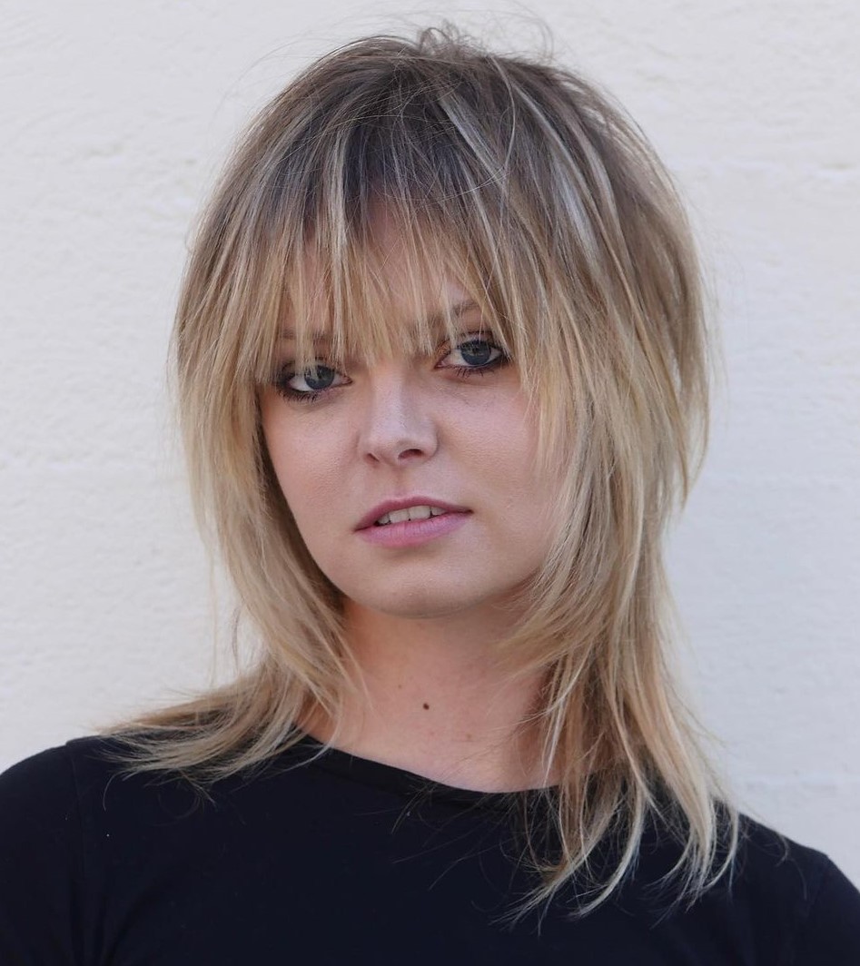 Modern Straight Choppy Mullet