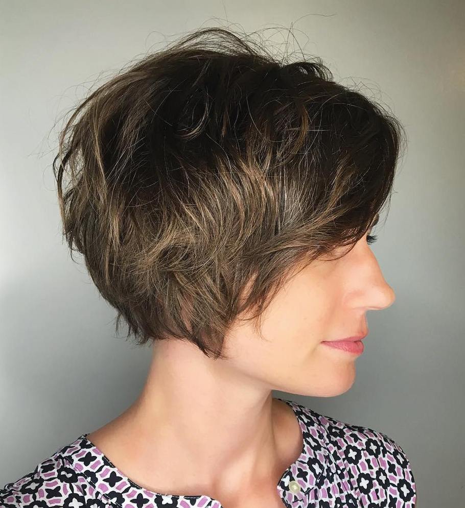 Long Tousled Layered Pixie Hairstyle
